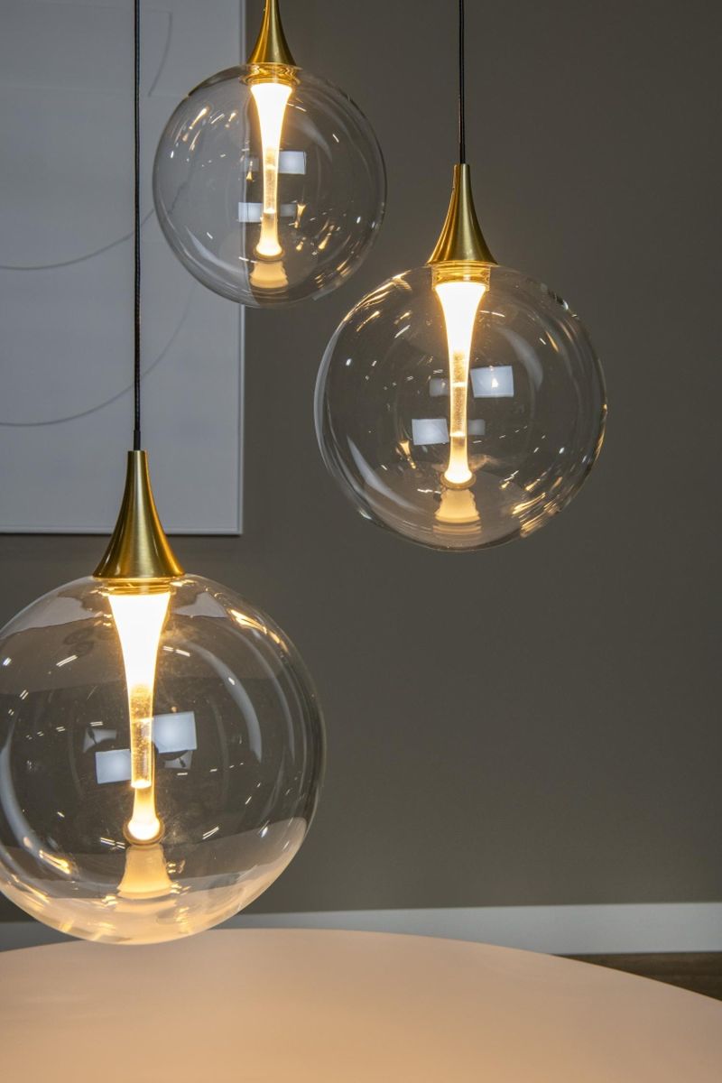 Lucide GISELA - Závesné svietidlo - Ø 48 cm - LED Rozm. - 5x3,8W 2700K - Transparent